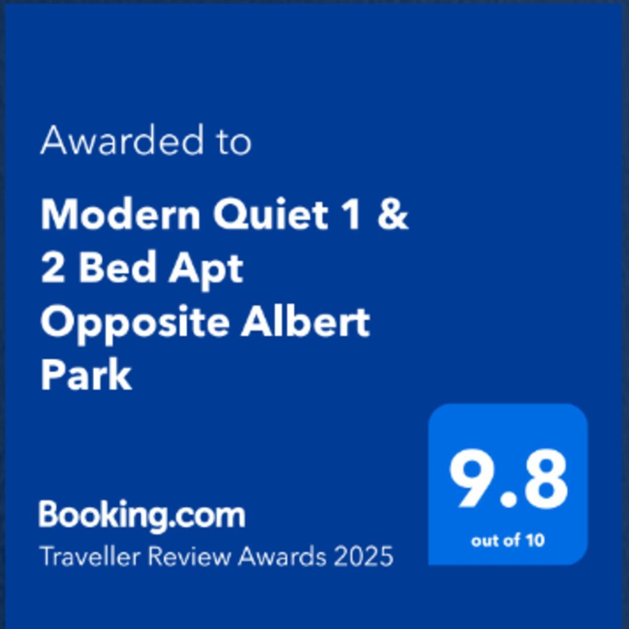 Modern Quiet 1 & 2 Bed Apt Opposite Albert Park Melbourne Buitenkant foto