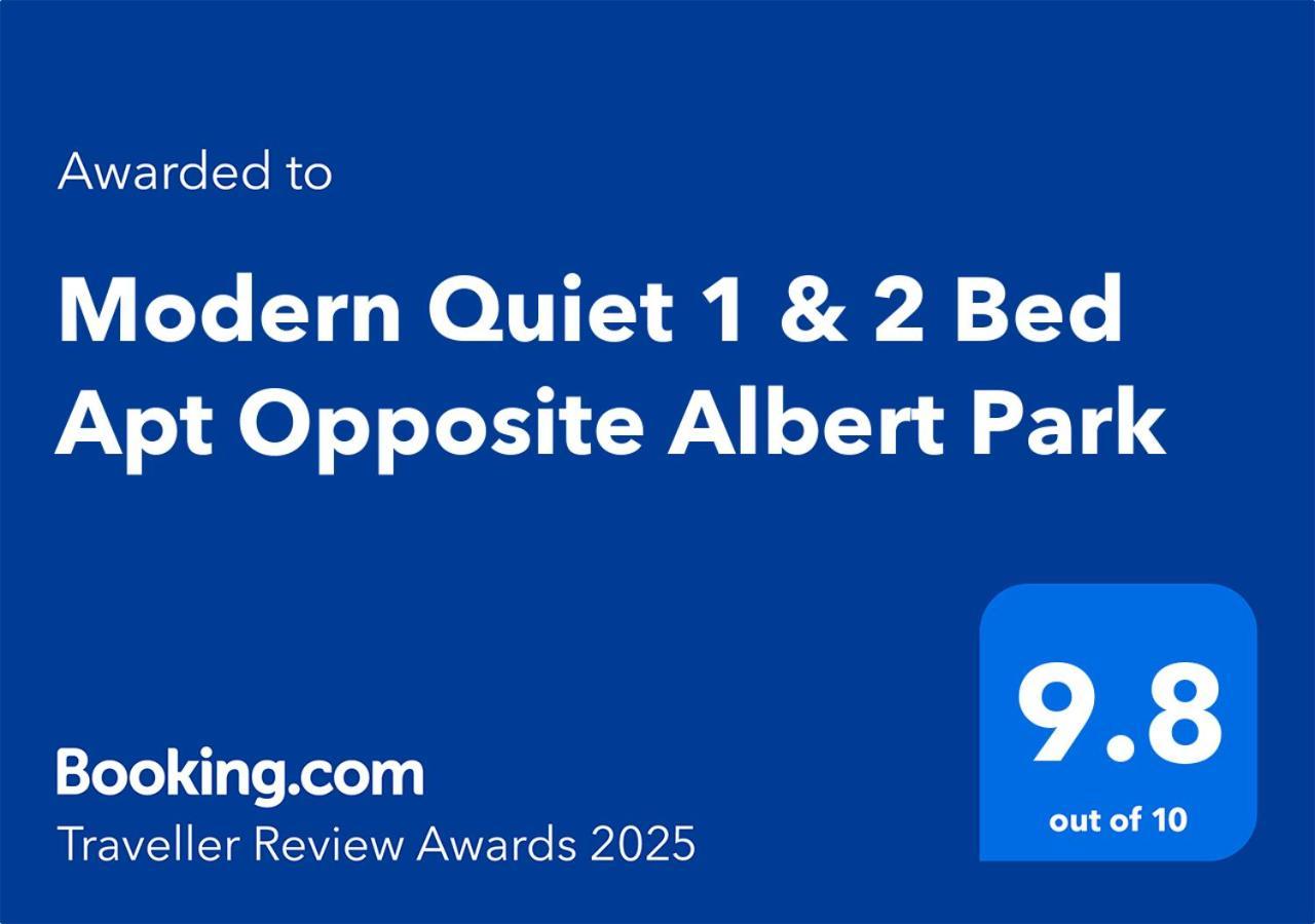 Modern Quiet 1 & 2 Bed Apt Opposite Albert Park Melbourne Buitenkant foto